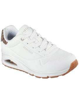 Sneakers Skechers Uno stampa animalier per donna