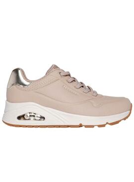 Sneakers Skechers Uno Shimmer rosa per donna
