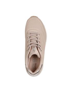 Sneakers Skechers Uno Shimmer rosa per donna