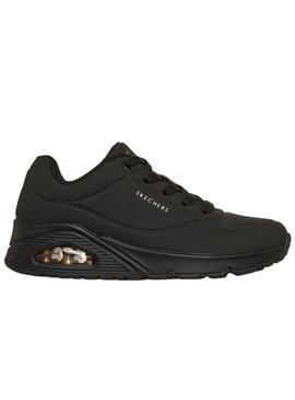 Scarpe Skechers Uno nere da donna.