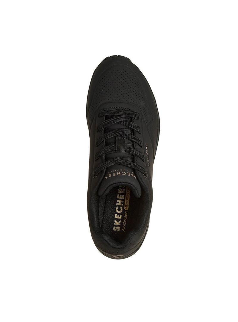 Scarpe Skechers Uno nere da donna.