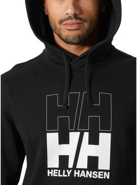 Felpa Helly Hansen con logo nero per uomo.