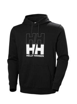 Felpa Helly Hansen con logo nero per uomo.