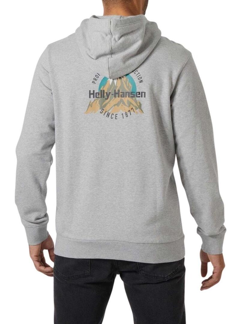 Felpa grigia Helly Hansen Core Graphic per uomo