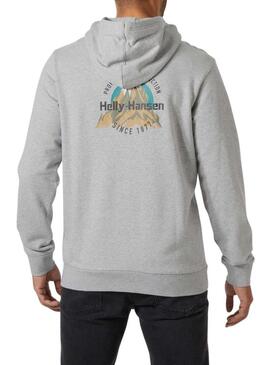Felpa grigia Helly Hansen Core Graphic per uomo