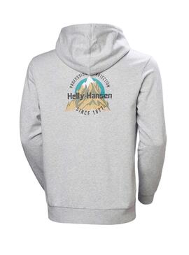 Felpa grigia Helly Hansen Core Graphic per uomo