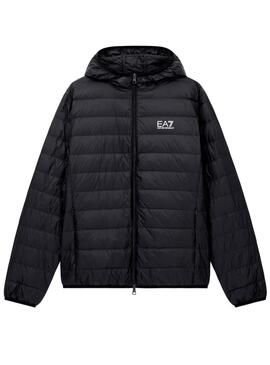 Giacca Emporio Armani EA7 trapuntata nera per uomo.