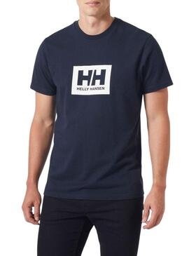 Maglietta Helly Hansen Box blu scuro per uomo