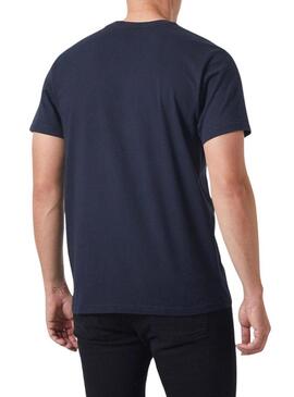 Maglietta Helly Hansen Box blu scuro per uomo