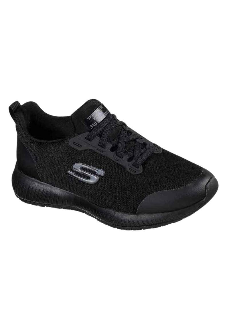 Sneakers Skechers Squad antiscivolo nere per donna
