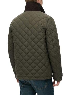 Giacca Superdry trapuntata verde per uomo