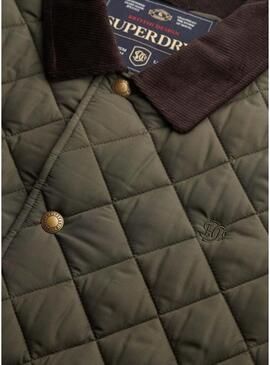 Giacca Superdry trapuntata verde per uomo
