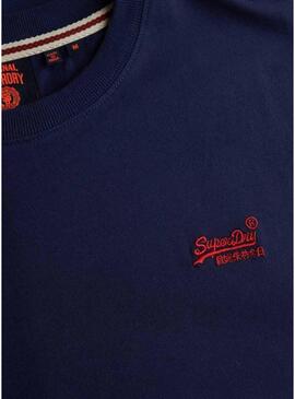 Maglietta Superdry Essential Logo blu per uomo