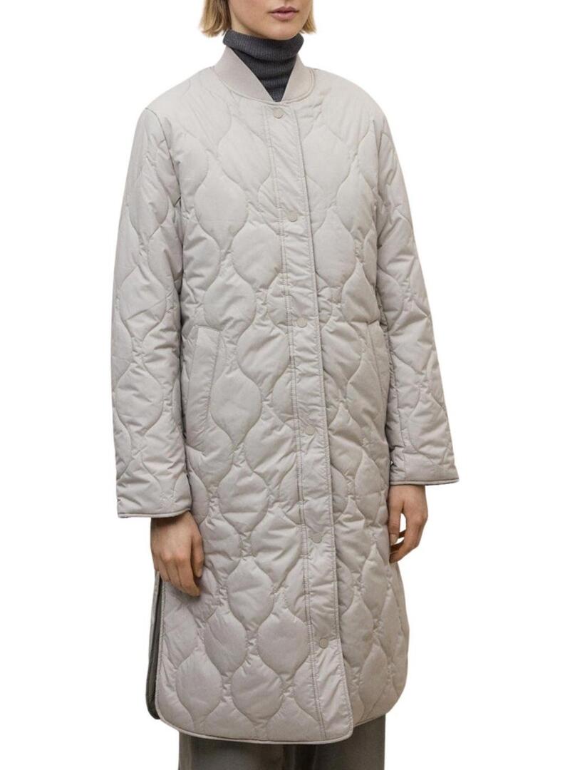 Cappotto Ecoalf Tiago reversibile beige per donna