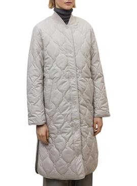 Cappotto Ecoalf Tiago reversibile beige per donna