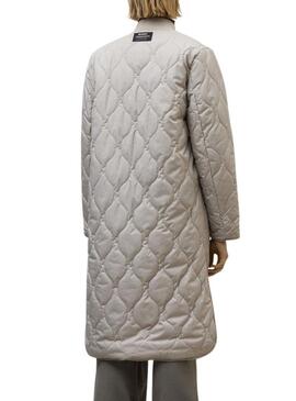 Cappotto Ecoalf Tiago reversibile beige per donna