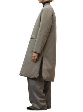 Cappotto Ecoalf Tiago reversibile beige per donna
