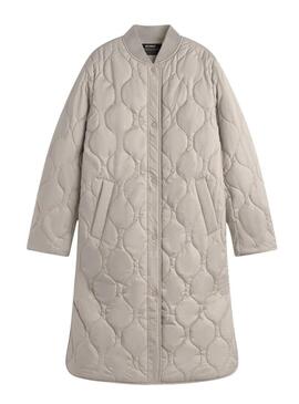 Cappotto Ecoalf Tiago reversibile beige per donna