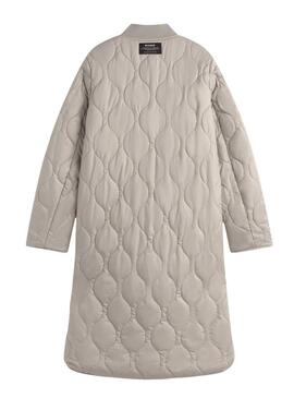 Cappotto Ecoalf Tiago reversibile beige per donna