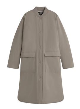 Cappotto Ecoalf Tiago reversibile beige per donna