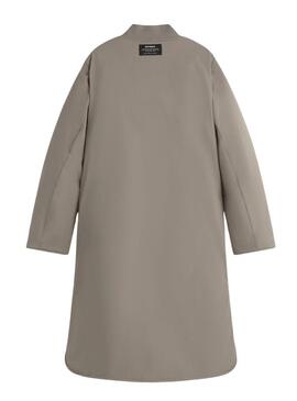 Cappotto Ecoalf Tiago reversibile beige per donna