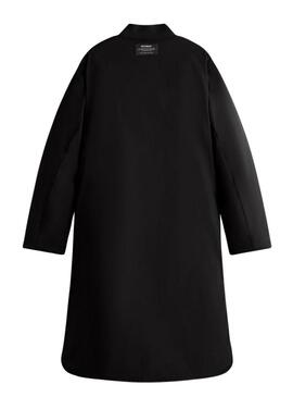 Cappotto Ecoalf Tiago nero reversibile per donna.