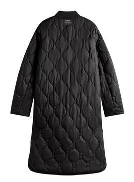 Cappotto Ecoalf Tiago nero reversibile per donna.