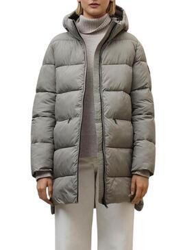 Cappotto trapuntato Ecoalf Marangu beige per donna