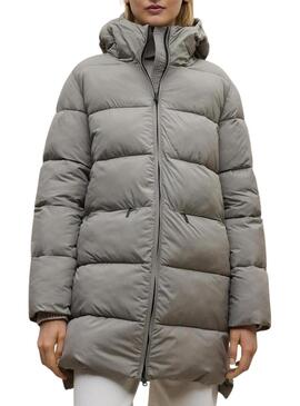Cappotto trapuntato Ecoalf Marangu beige per donna