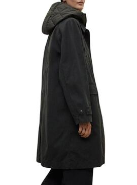 Cappotto Ecoalf Hyden a due pezzi verde per donna