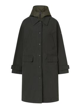 Cappotto Ecoalf Hyden a due pezzi verde per donna