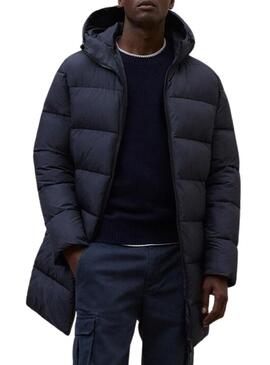 Cappotto trapuntato Ecoalf Vintage blu scuro per uomo