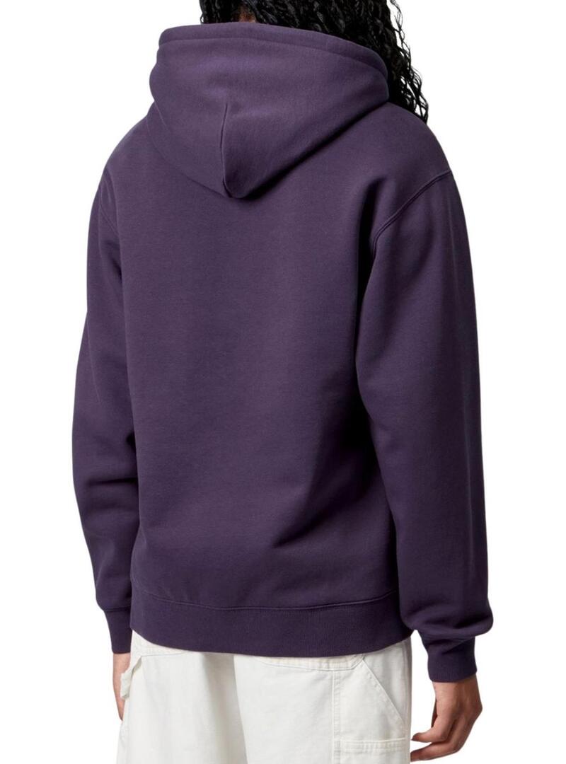 Felpa con cappuccio Carhartt viola da donna.