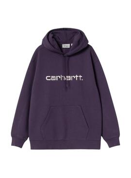 Felpa con cappuccio Carhartt viola da donna.