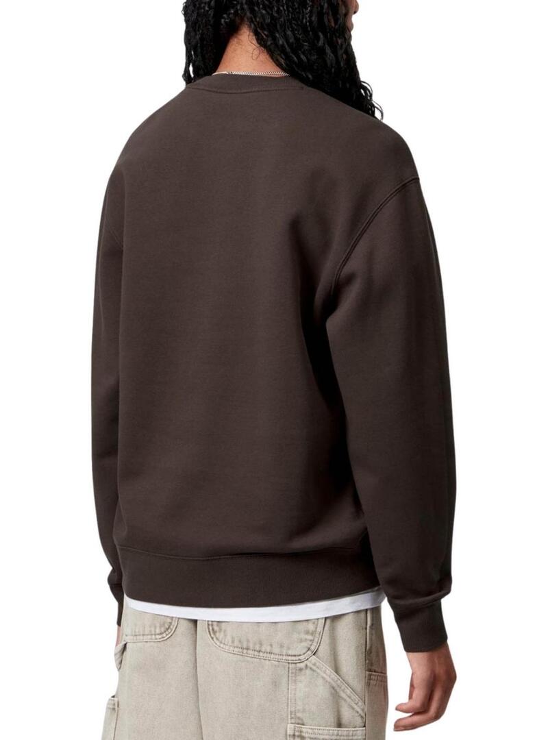 Felpa Carhartt Script marrone per donna.