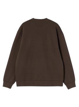 Felpa Carhartt Script marrone per donna.