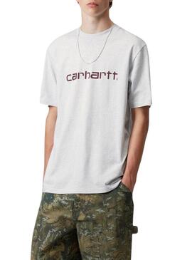 Maglietta Carhartt Script grigia per uomo