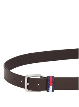 Cintura Tommy Jeans Ryan marrone per uomo