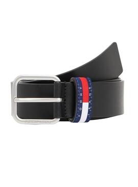 Cintura Tommy Jeans Ryan nera per uomo.