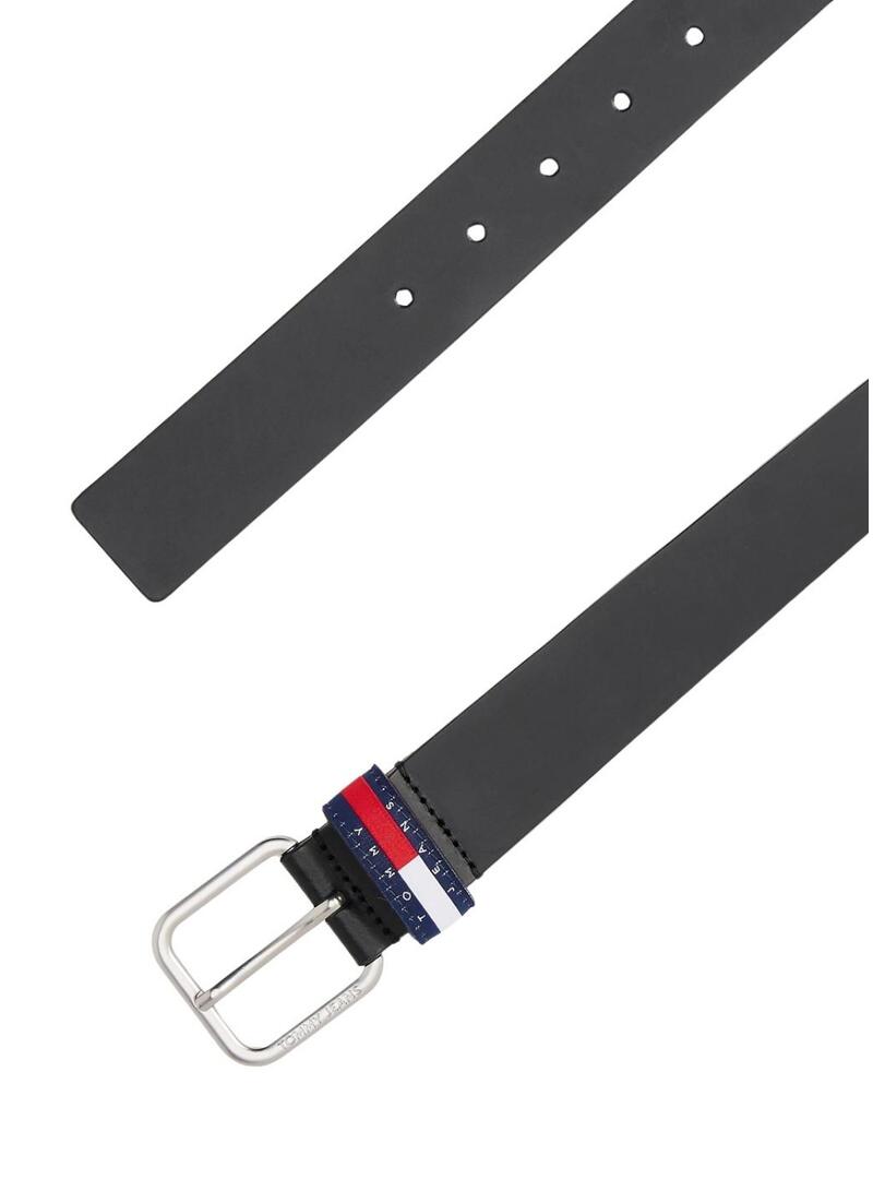 Cintura Tommy Jeans Ryan nera per uomo.