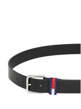 Cintura Tommy Jeans Ryan nera per uomo.