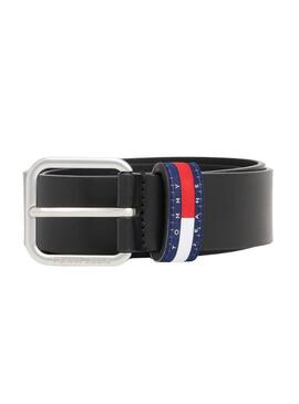Cintura Tommy Jeans Ryan nera per uomo.