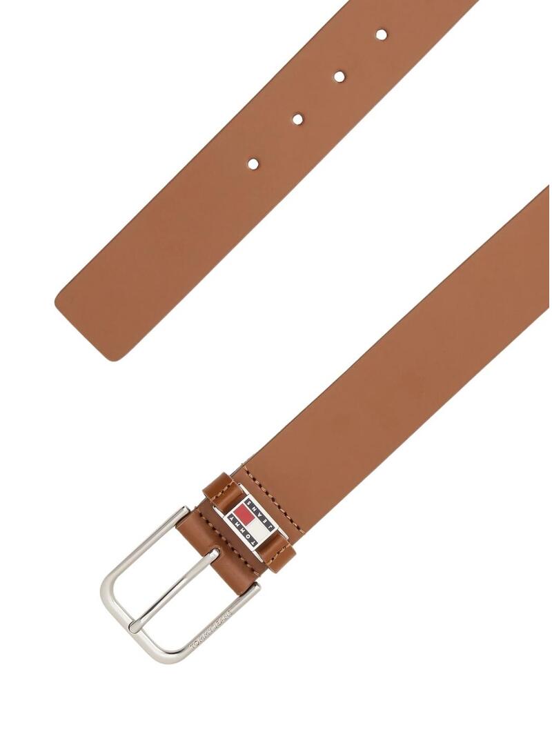 Cintura Tommy Jeans Scanton marrone per uomo