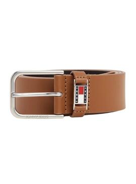 Cintura Tommy Jeans Scanton marrone per uomo