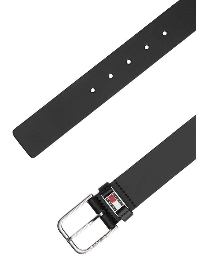 Cintura Tommy Jeans Scanton nera per uomo