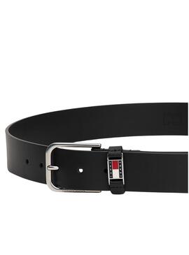 Cintura Tommy Jeans Scanton nera per uomo