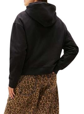 Felpa Tommy Jeans Western nera per donna