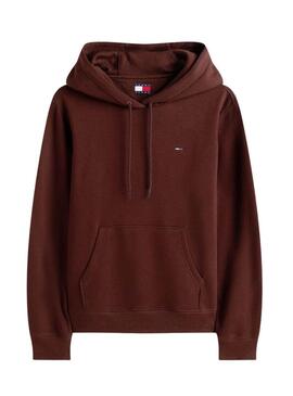 Felpa con cappuccio marrone Tommy Jeans per donna