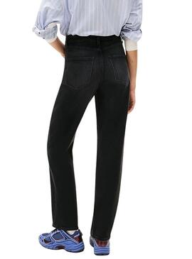 Pantaloni in denim Tommy Jeans Layla neri per donna