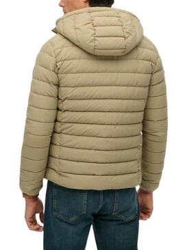 Giacca trapuntata Superdry Fuji beige per uomo.
